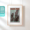 Limited Edition Classic Chile Print of Easter Island's Moais statues