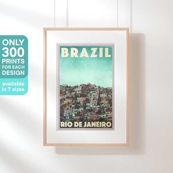 Limited Edition Brazil travel poster of Rio de Janeiro