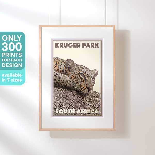 Affiche du parc Kruger en édition limitée | L'imprimé léopard | 300ex