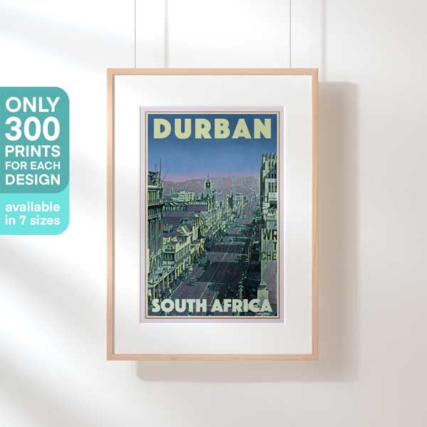 Limited Edition Classic South Africa Gallery Wall Print of Durban