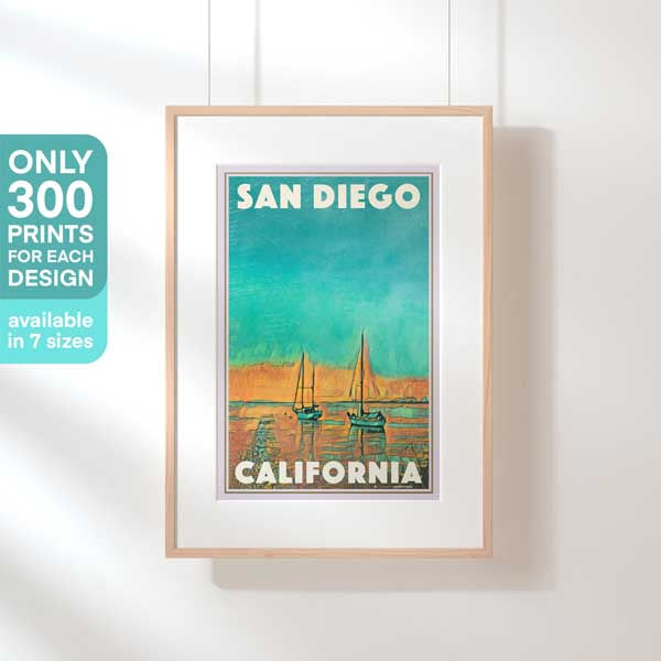 Limited Edition San Diego poster | Classic Sailing Print | 300ex
