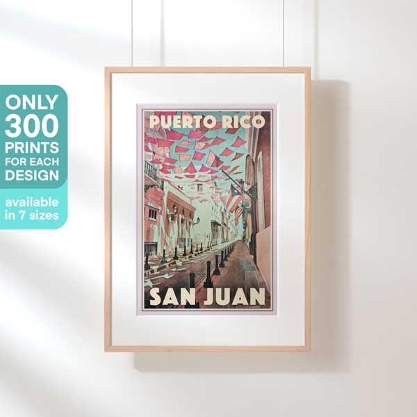Limited Edition Puerto Rico Print | San Juan Pink poster | 300ex