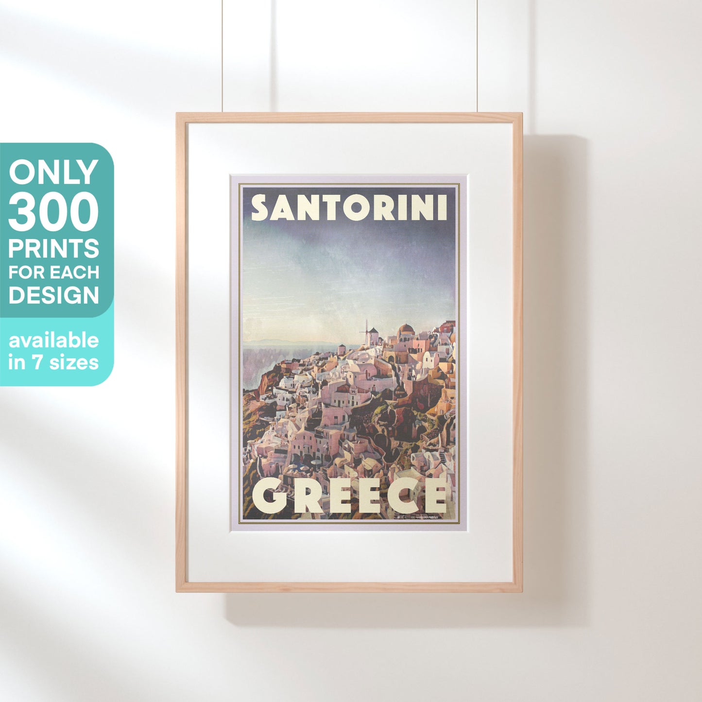 Limited Edition Santorini Travel Poster | Panorama by Alecse