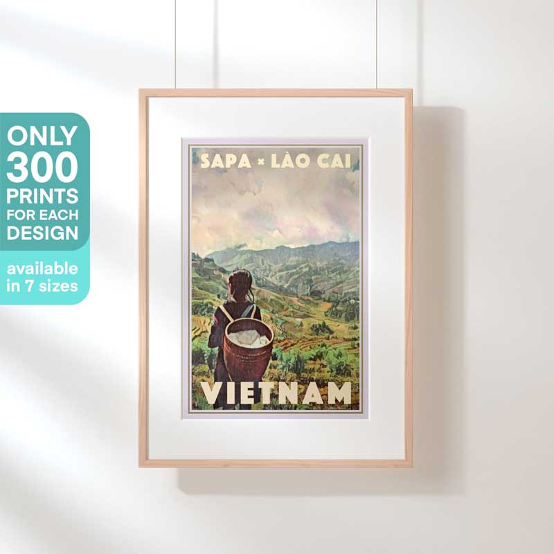 Affiche de voyage au Vietnam en édition limitée de Sapa (Lao cai) par Alecse