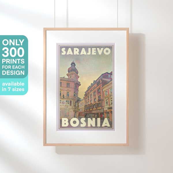 Affiche Sarajevo en édition limitée | Affiche de voyage en Bosnie