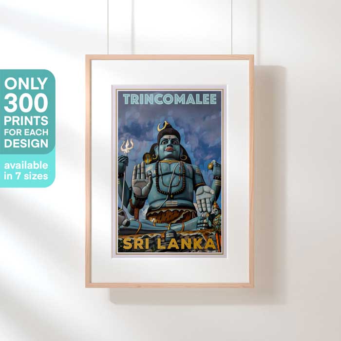 Limited Edition Sri Lanka Travel Poster of Trincomalee