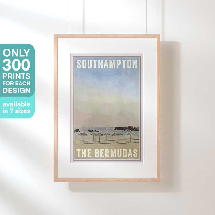 Limited Edition bermuda Travel Poster of the United Kingdom | Southampton by Alecse
