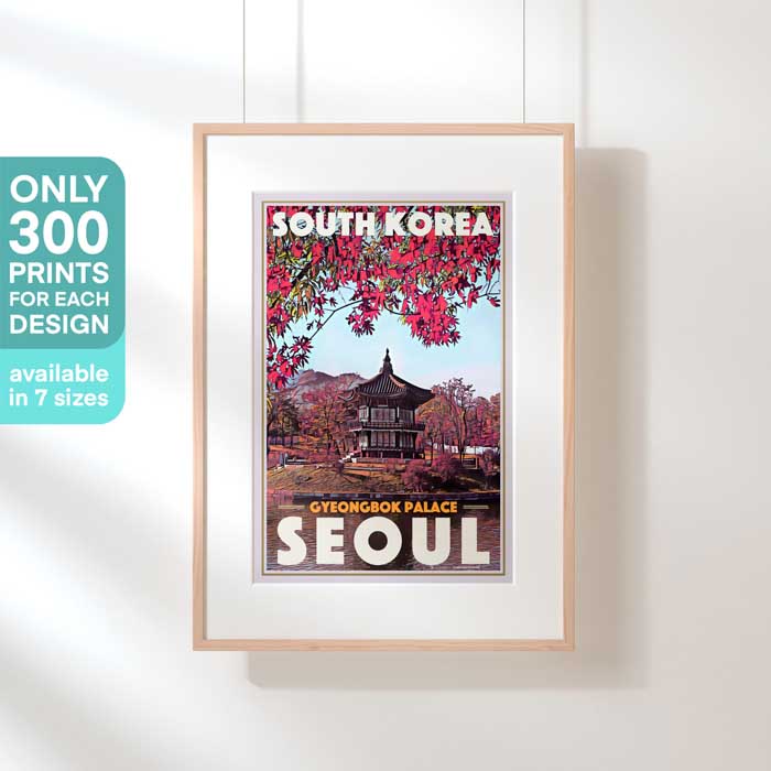 Affiche de voyage en Corée du Sud en édition limitée de Séoul