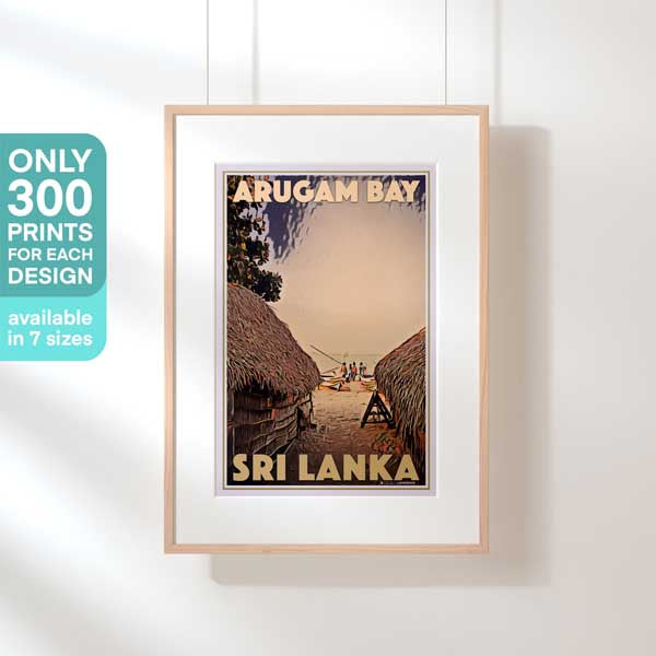 Limited Edition Sri Lanka poster of Arugam Bay