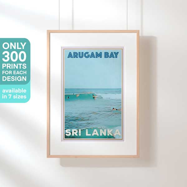 Limited Edition Arugam Bay poster | Sri Lanka Classic Surf Poster | 300ex