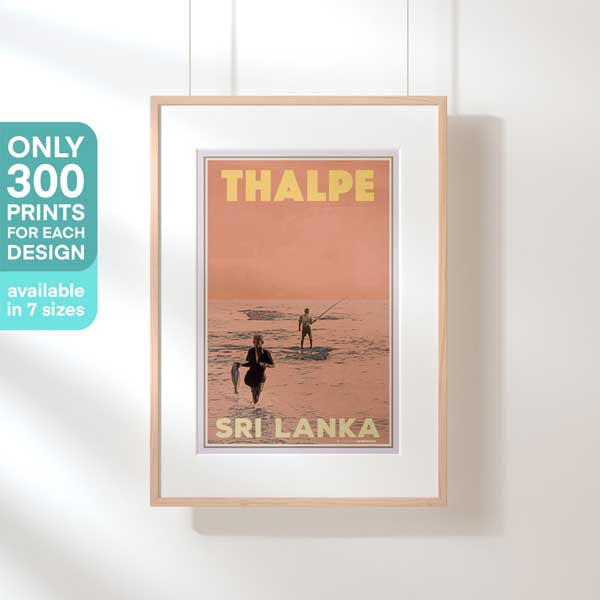 Limited Edition Sri Lanka poster Thalpe Fisherman