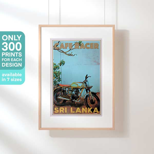 Édition limitée Cafe Racer Classic Print | Affiche de voyage au Sri Lanka | 300ex