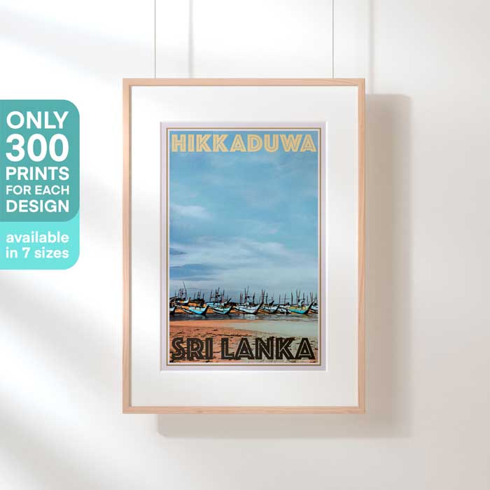 Limited Edition Sri Lanka poster of Hikkaduwa