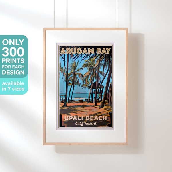 Limited Edition Arugam Bay Poster Lifeguard, Sri Lanka Travel Poster by Alecse