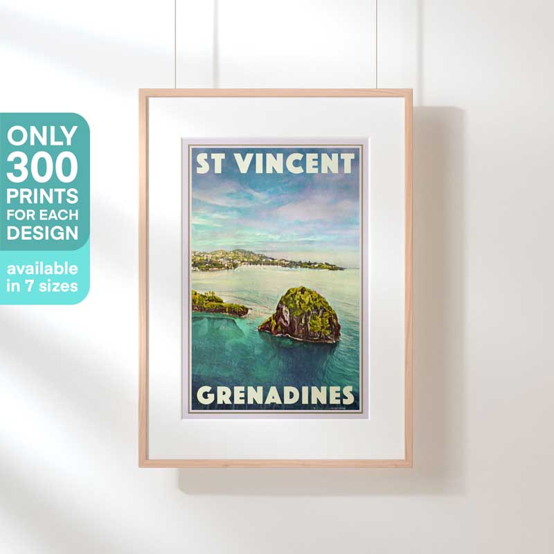 Limited Edition St Vincent and the Grenadines travel poster by Alecse