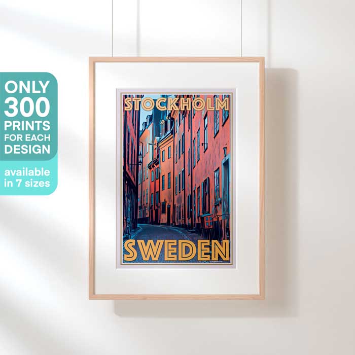 Limited edition Sweden Travel Poster of Stockholm