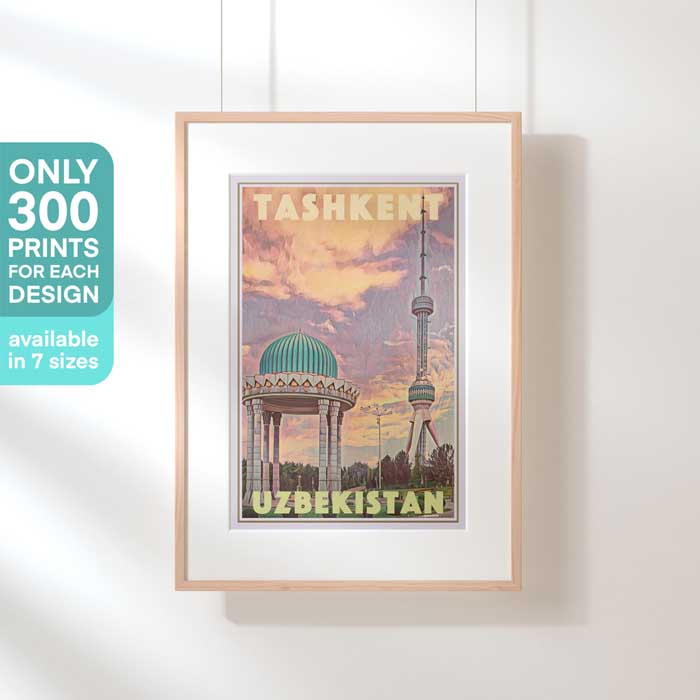 Limited Edition Tashkent Poster of Uzbekistan by Alecse