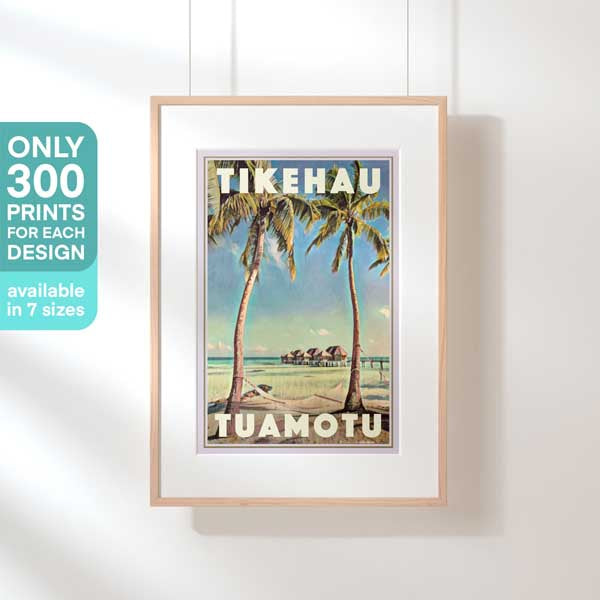 Affiche de l'île des Tuamotu en édition limitée | Tikehau par Alecse