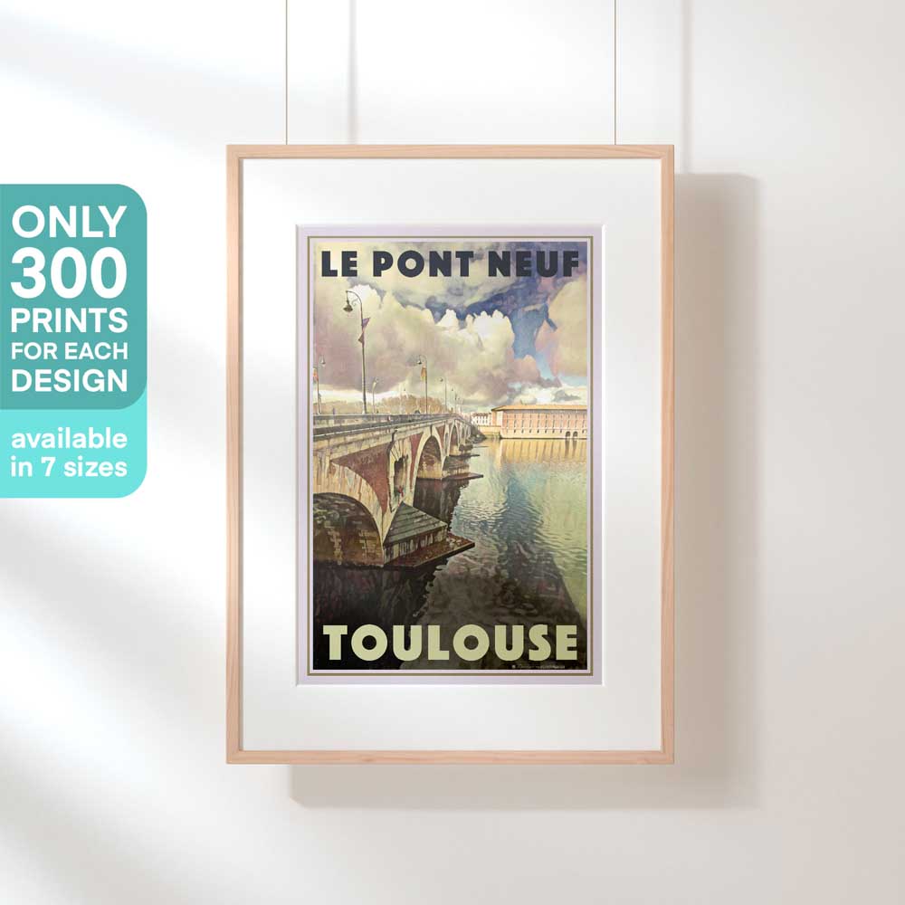 Limited Edition Toulouse poster by Alecse | Pont Neuf | French Decorative Print