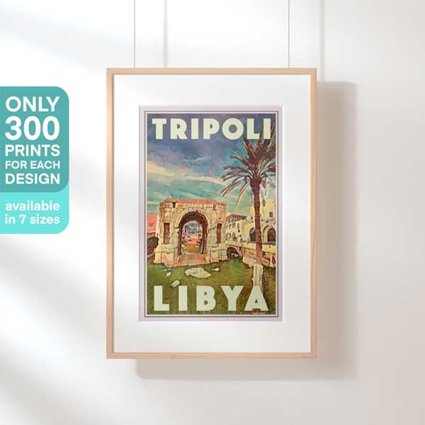 Explore the historic charm of Tripoli with the limited edition 'Marcus Aurelius Arch' poster by Alecse, a must-have for art and travel aficionados