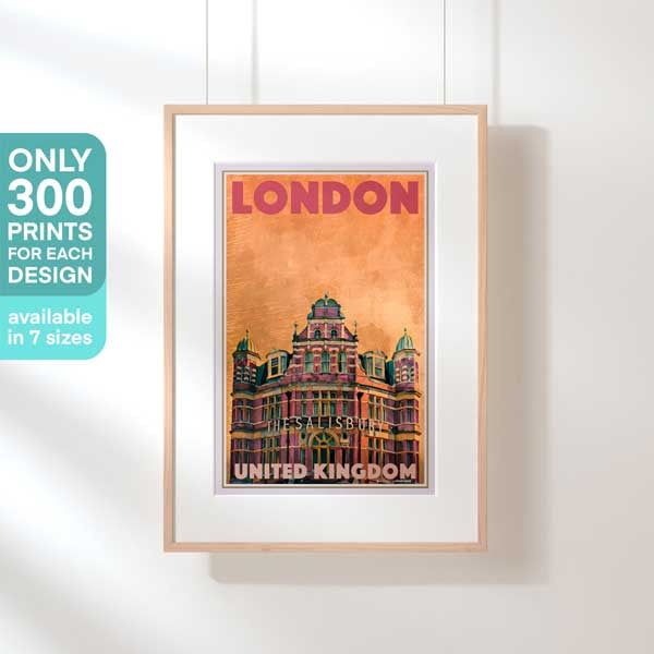 Affiche de Londres en édition limitée par Alecse | 300ex | Édition originale de l'hôtel Salisbury