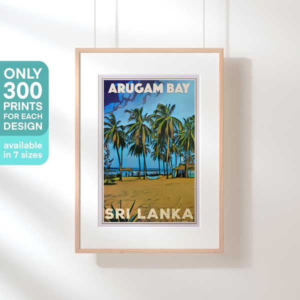 Affiche en édition limitée d'Arugam Bay du Sri Lanka | 300ex