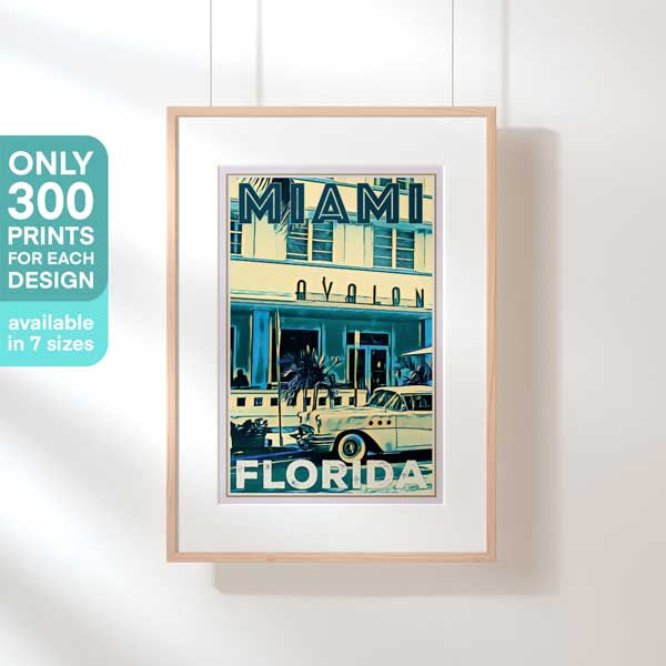 Limited Edition Classic Florida Print of Miami Avalon Hotel