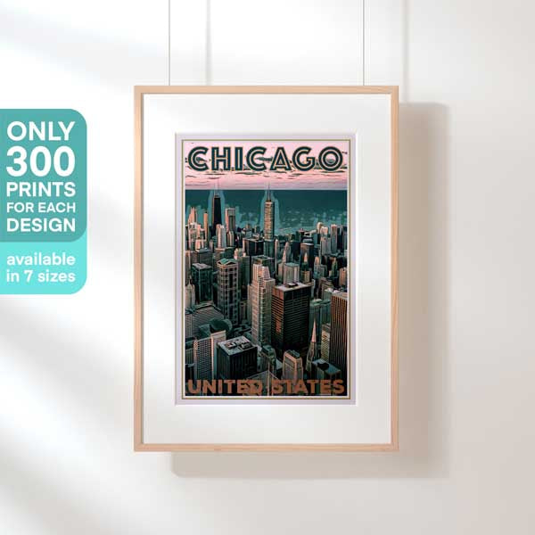 Limited Edition Chicago poster | Chicago Panorama by Alecse
