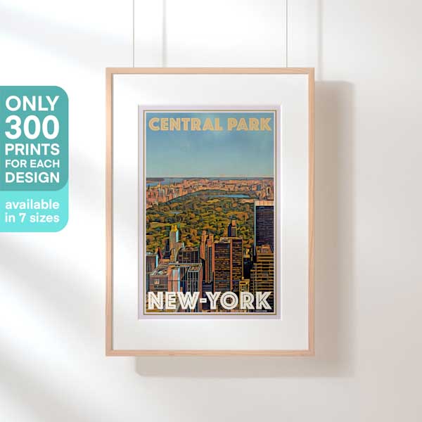 Affiche New York en édition limitée de Central Park | Panorama d'Alecse