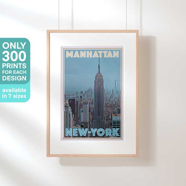 Limited Edition New York poster of Manhattan Skyline