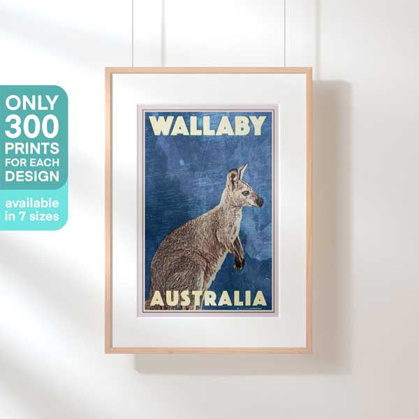 Imprimé kangourou en édition limitée par Alecse | Wallaby de Victoria | 300ex