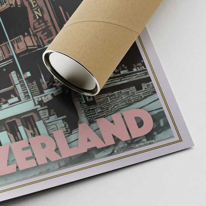 Affiche Verbier Hôtel Eden