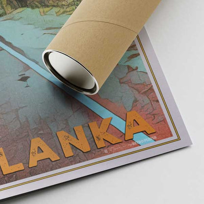 Affiche du Sri Lanka Parc Yala Éléphants