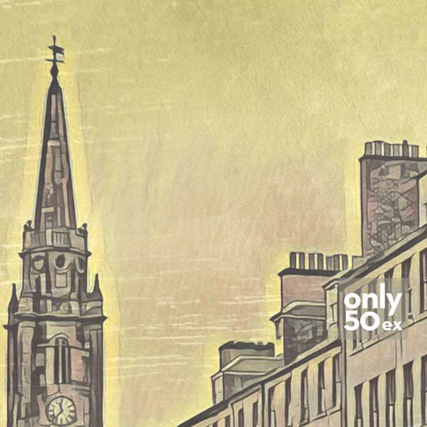 Close-up of EDINBURGH Poster by Alecse
