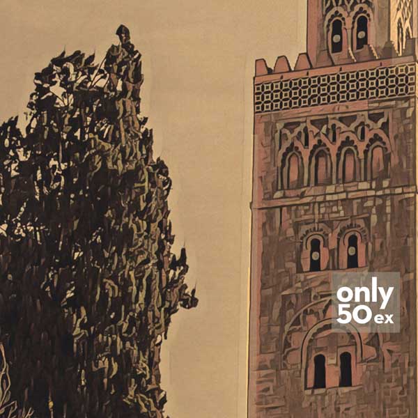 Détails du minaret de l'affiche de Marrakech | Edition Collector Maroc Poster