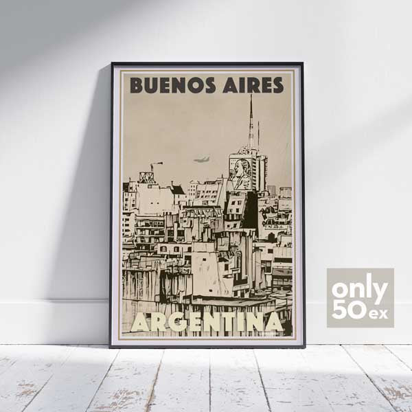 Affiche Buenos Aires Skyline par Alecse | Édition Collector 50ex