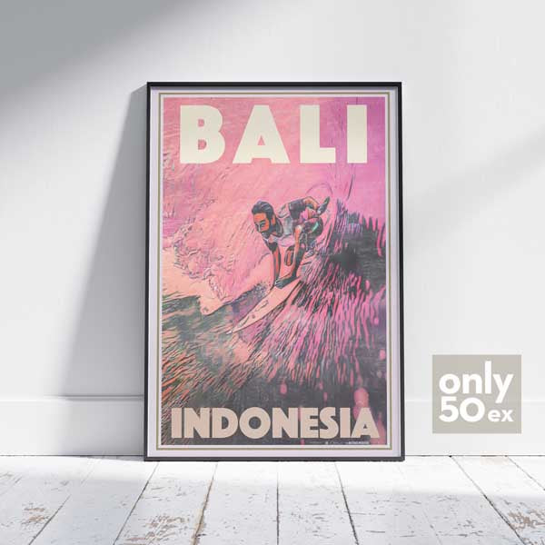 Affiche Bali Baril Rose par Alecse | Édition Collector 50ex