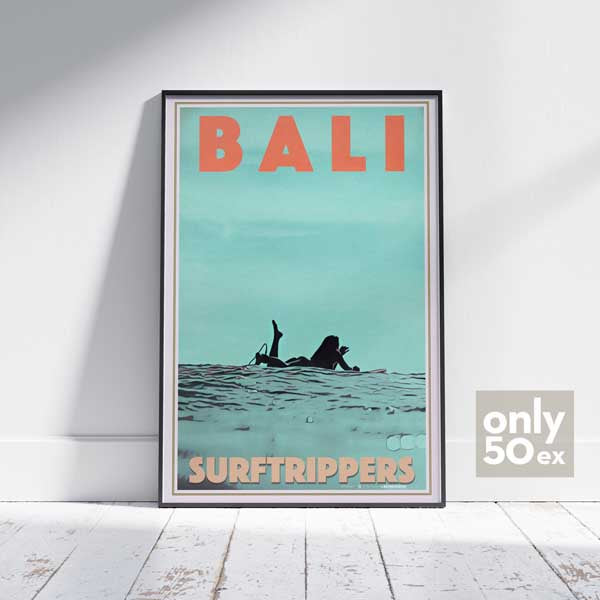 Bali poster Surfergirl by Alecse | Collector Edition 50ex | with Photoboss Bali
