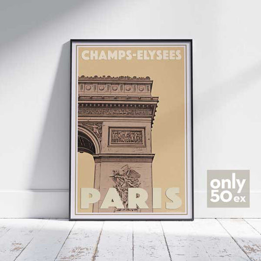 CHAMPS ELYSEES Poster | 50ex only | Collector Edition Paris Poster by Alecse