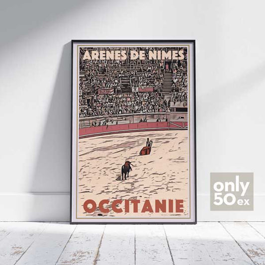 Nimes Poster Arènes by Alecse, Collector Edition 50ex