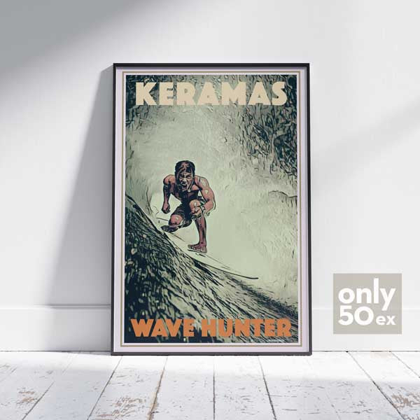 Bali Poster Keramas Wave Hunter | Surf Poster | Collector Edition 50ex by Alecse & Photoboss Bali