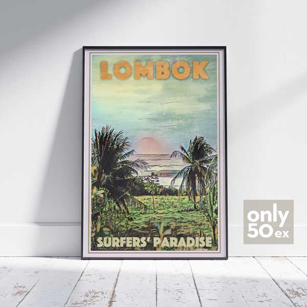 Lombok poster by Alecse | Collector Edition Indonesia Travel Poster | 50ex