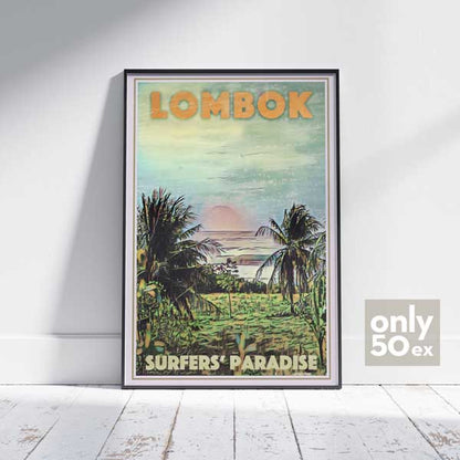 Lombok poster by Alecse | Collector Edition Indonesia Travel Poster | 50ex