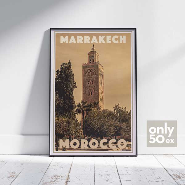 Affiche Marrakech Minaret | Edition Collector Maroc Poster