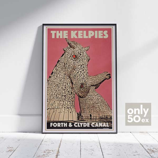 L'affiche des Kelpies par Alecse | Affiche de voyage en Écosse en édition collector