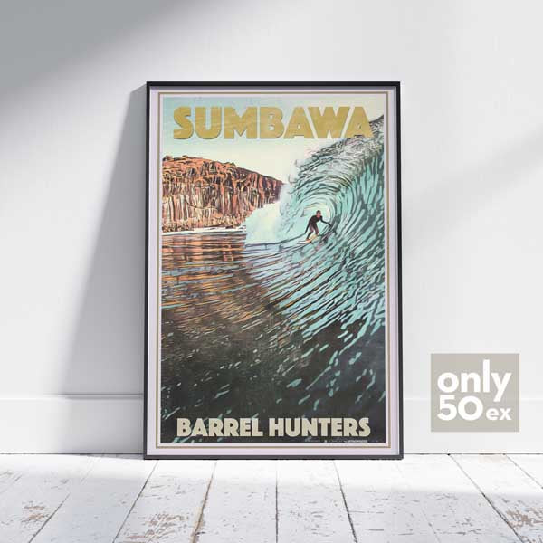 Affiche de surf Sumbawa par Alecse x Luke Cromwell | Édition Collector 50ex