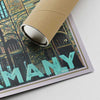 Our posters are printed on museum quality EMA paper with matte finish and shipped in carton tubes for maximum protection