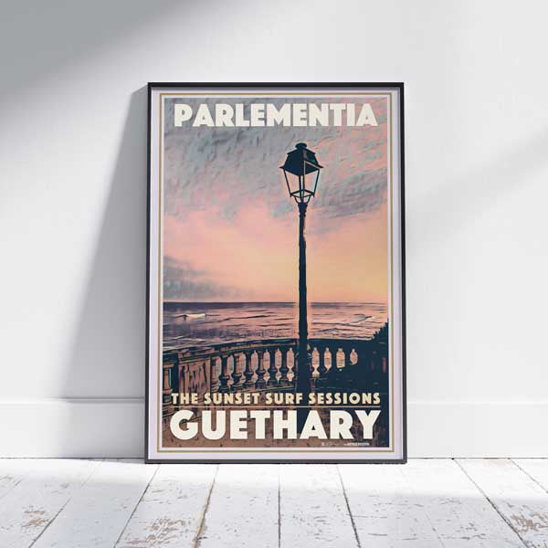 Affiche Guéthary 'Parlementia, les Sunset Surf Sessions' par Alecse