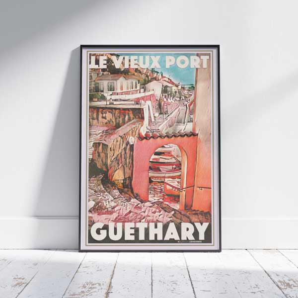 Affiche Guéthary Vieux Port par Alecse