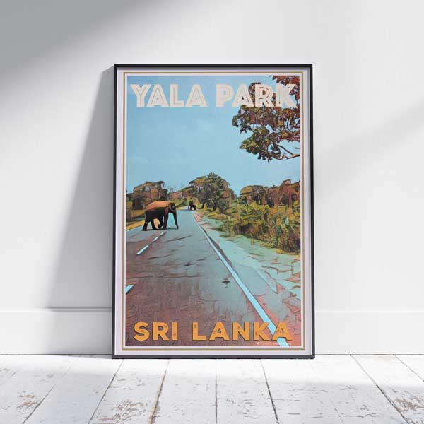 Sri Lanka Poster Yala Park Elefanter